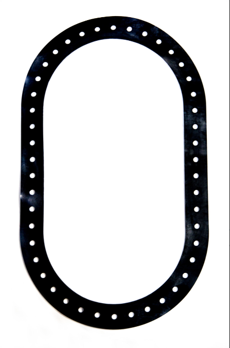 Gasket, Firetube, 46 Hole, Viton, Thick Oval